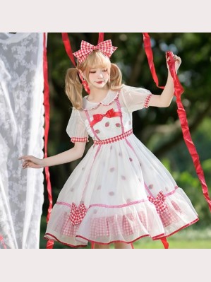 Sweet Strawberry Lolita Style Dress OP (KJ49)